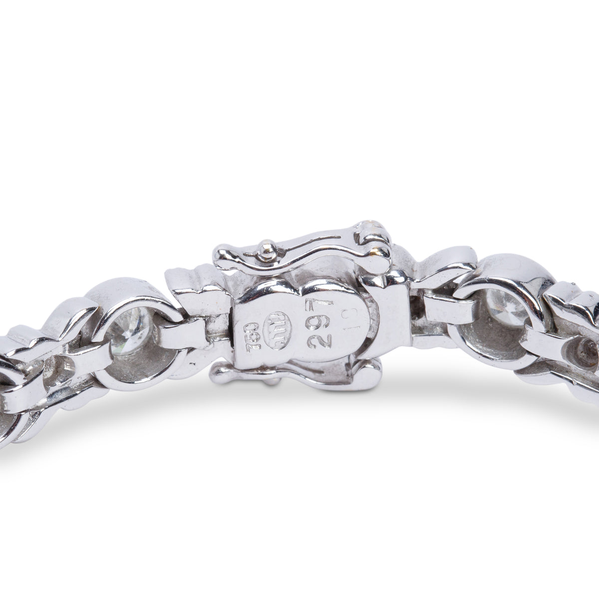 18k White Gold 3.40 tcw. Diamond 'X' Link Bracelet