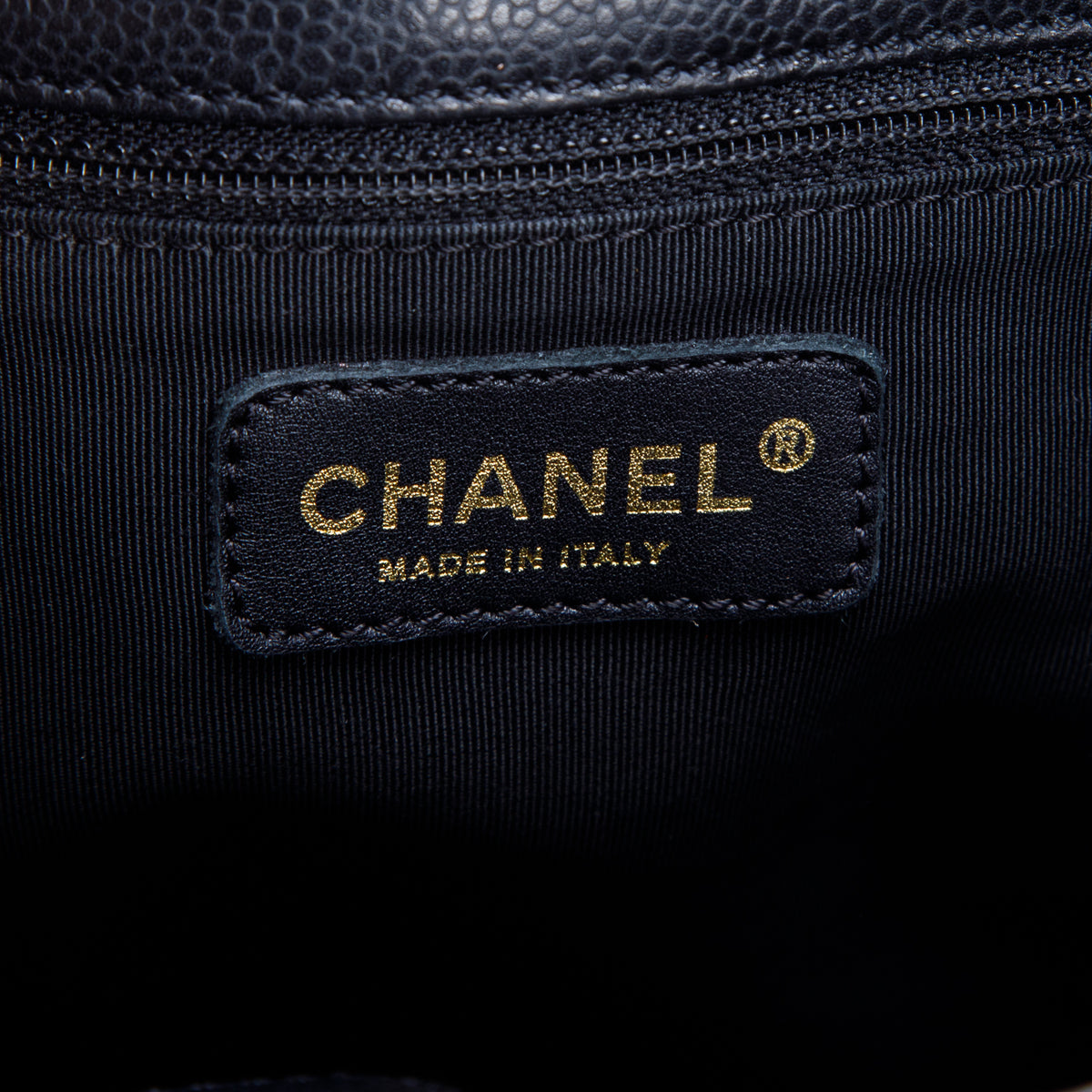 Chanel Black Caviar Quilted Petite Shopping Tote PST