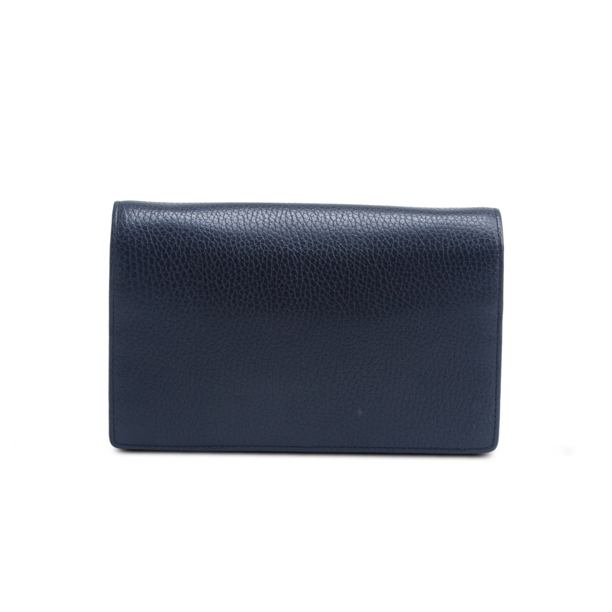Gucci Black Dollar Calfskin Mini GG Marmont Wallet On Chain