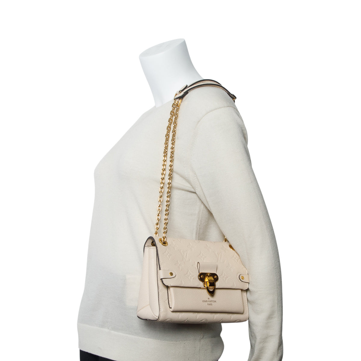 Louis Vuitton Cream Empreinte Leather Vavin BB