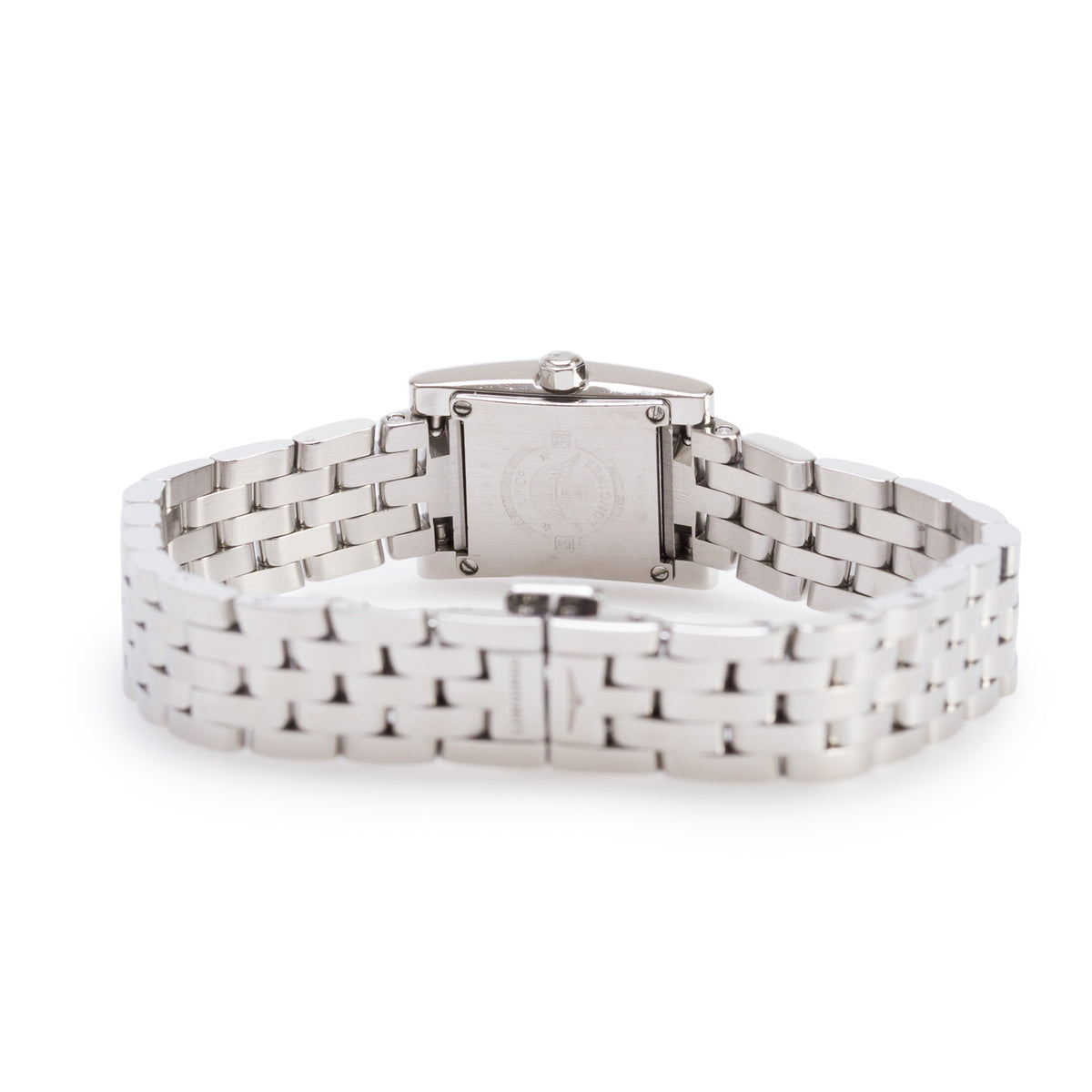 Longines Stainless Steel Diamond Bezel Mini Dolce Vita Quartz Watch Mother of Pearl Diamond Dial