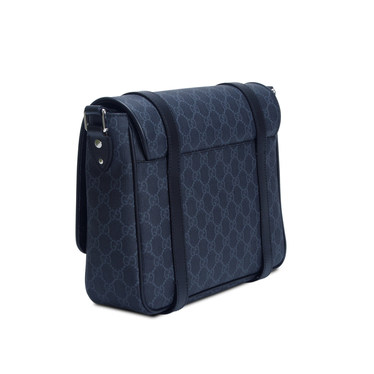 Gucci Black GG Supreme Messenger Bag w/ Box