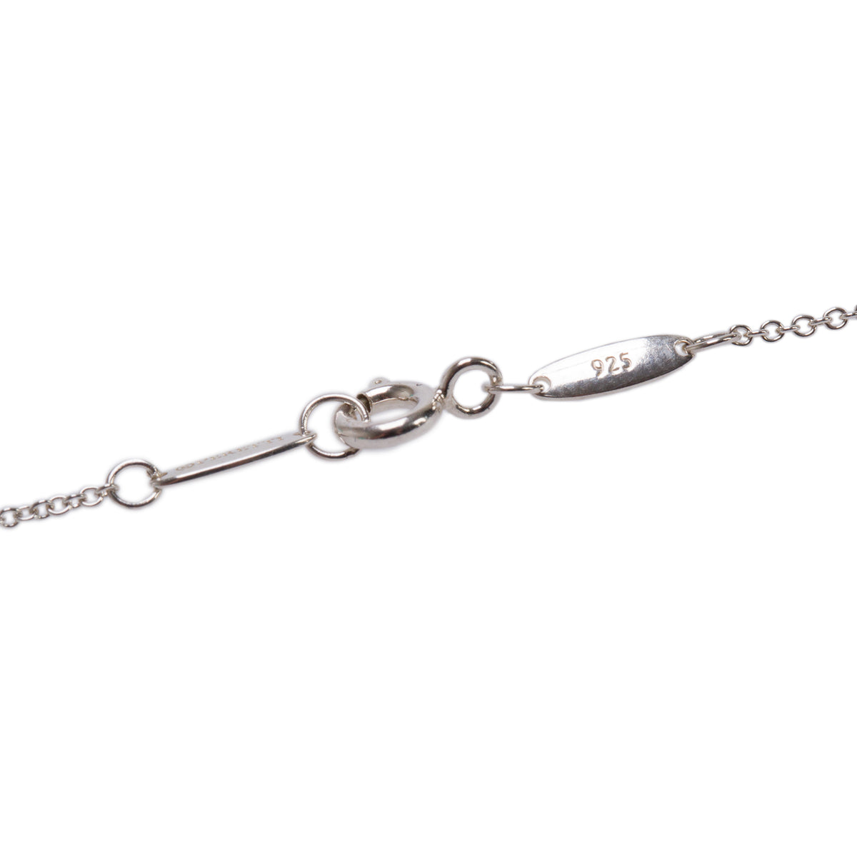 Tiffany & Co. Elsa Peretti Sterling Silver 0.15 ct. Diamonds by the Yard Necklace w/ Box