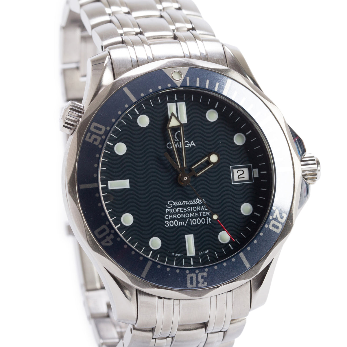 Omega Stainless Steel Seamaster Diver Professional 300M 41 MM Automatic Watch Blue Dial