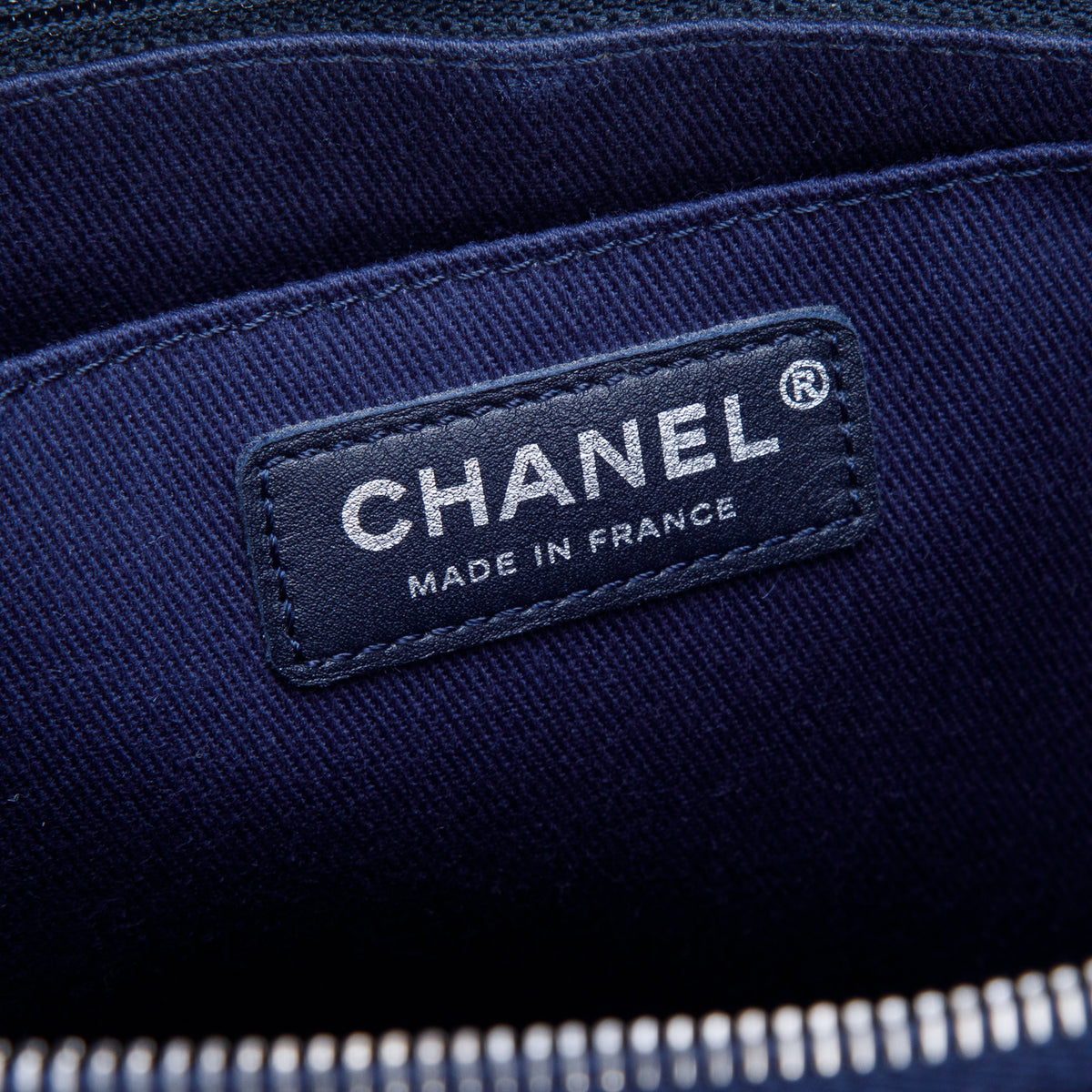 Chanel Blue Grained Vegetal Calfskin Urban Shopping Tote w / Authenticity Card