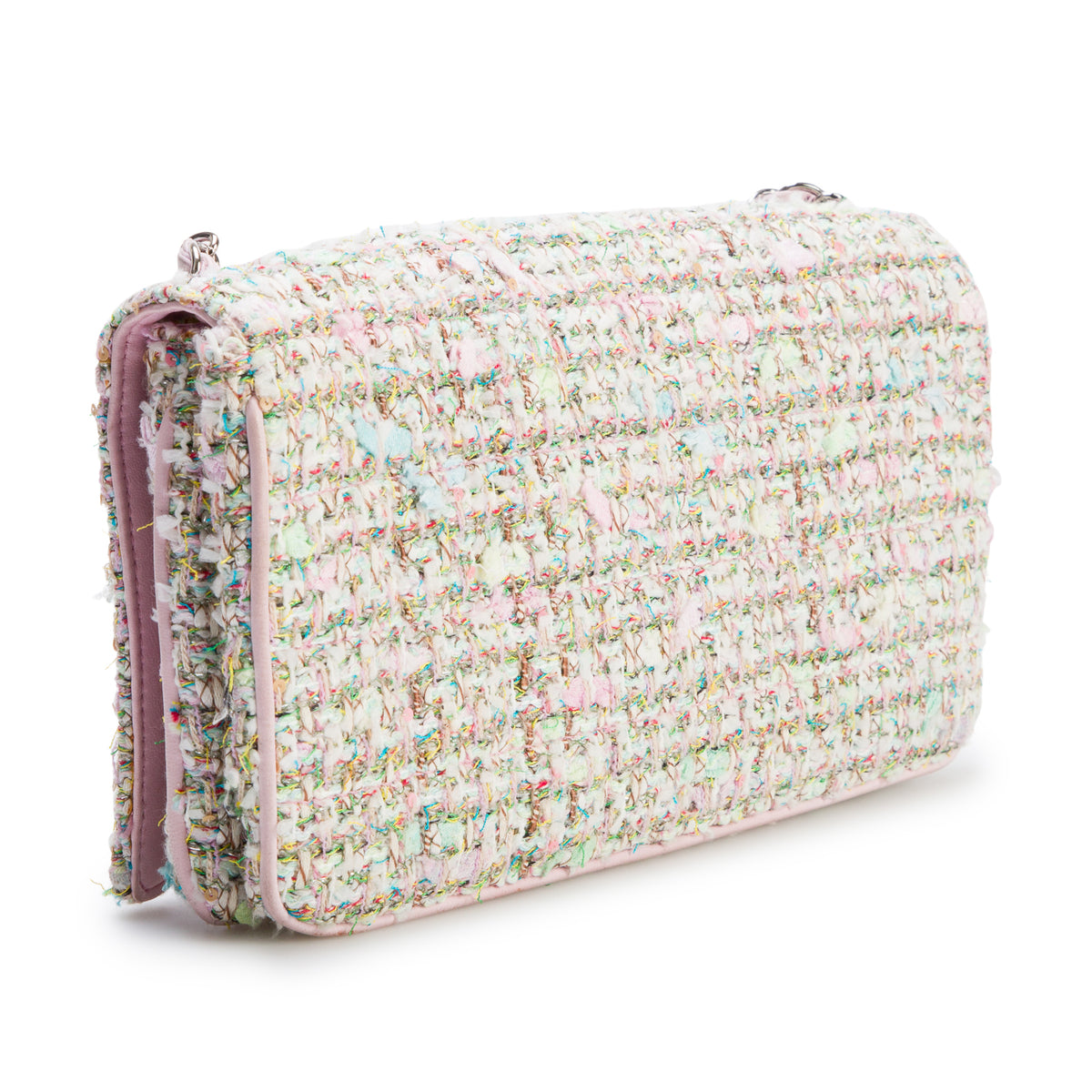 Chanel Multicolor Tweed Diagonal Flap w/ Box & Authenticity Card