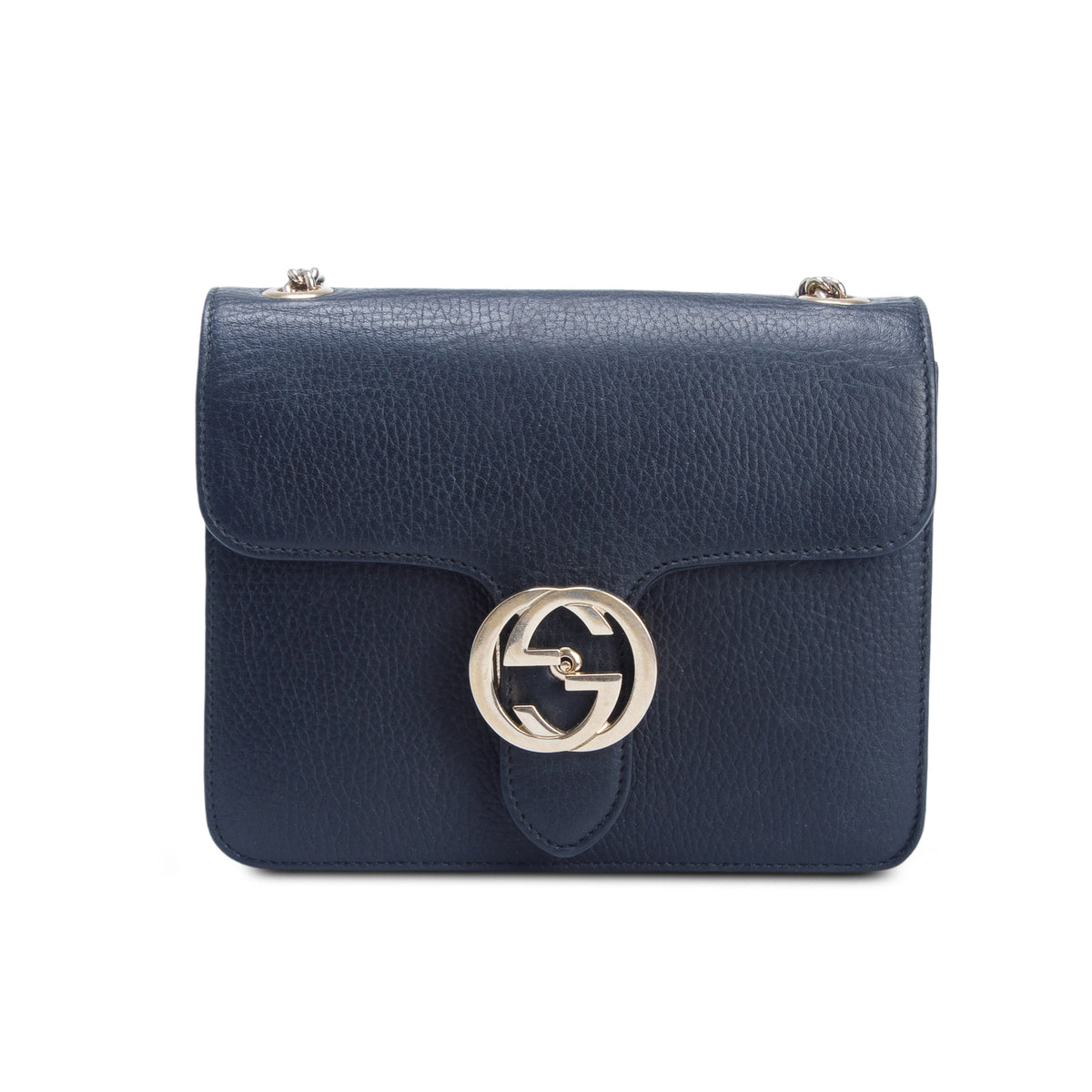 Gucci Black Dollar Calfskin Small Interlocking G Shoulder Bag