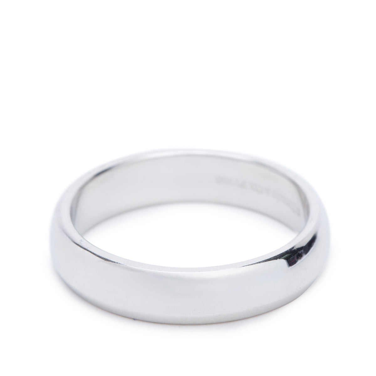 Tiffany & Co. Forever Platinum 4.5 MM Wedding Band Ring, Size 7.75