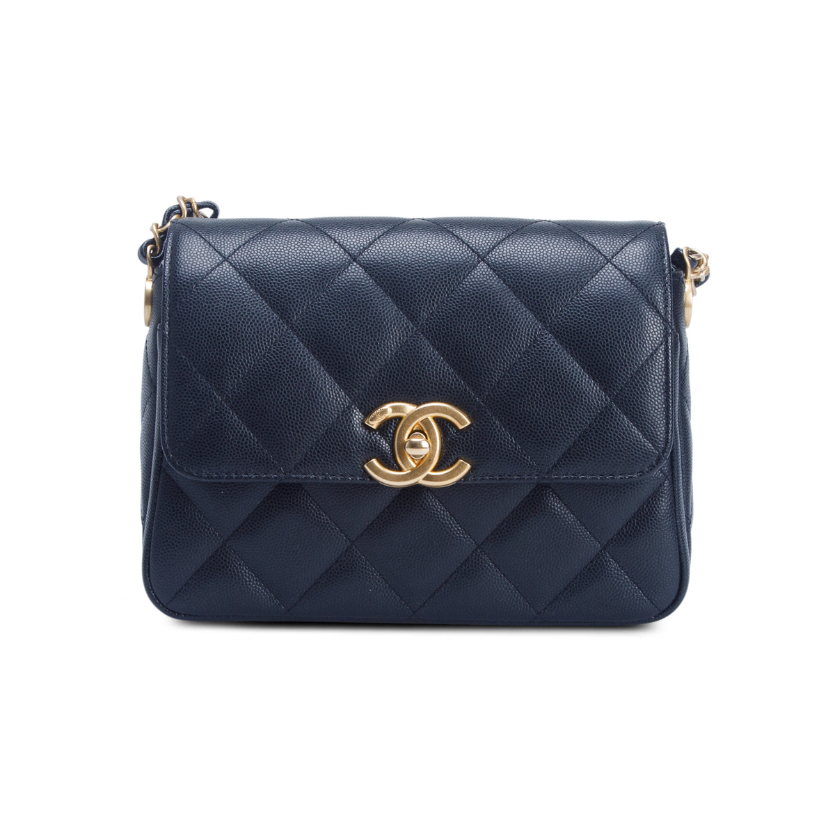 Chanel Black Quilted Caviar Mini Flap Bag