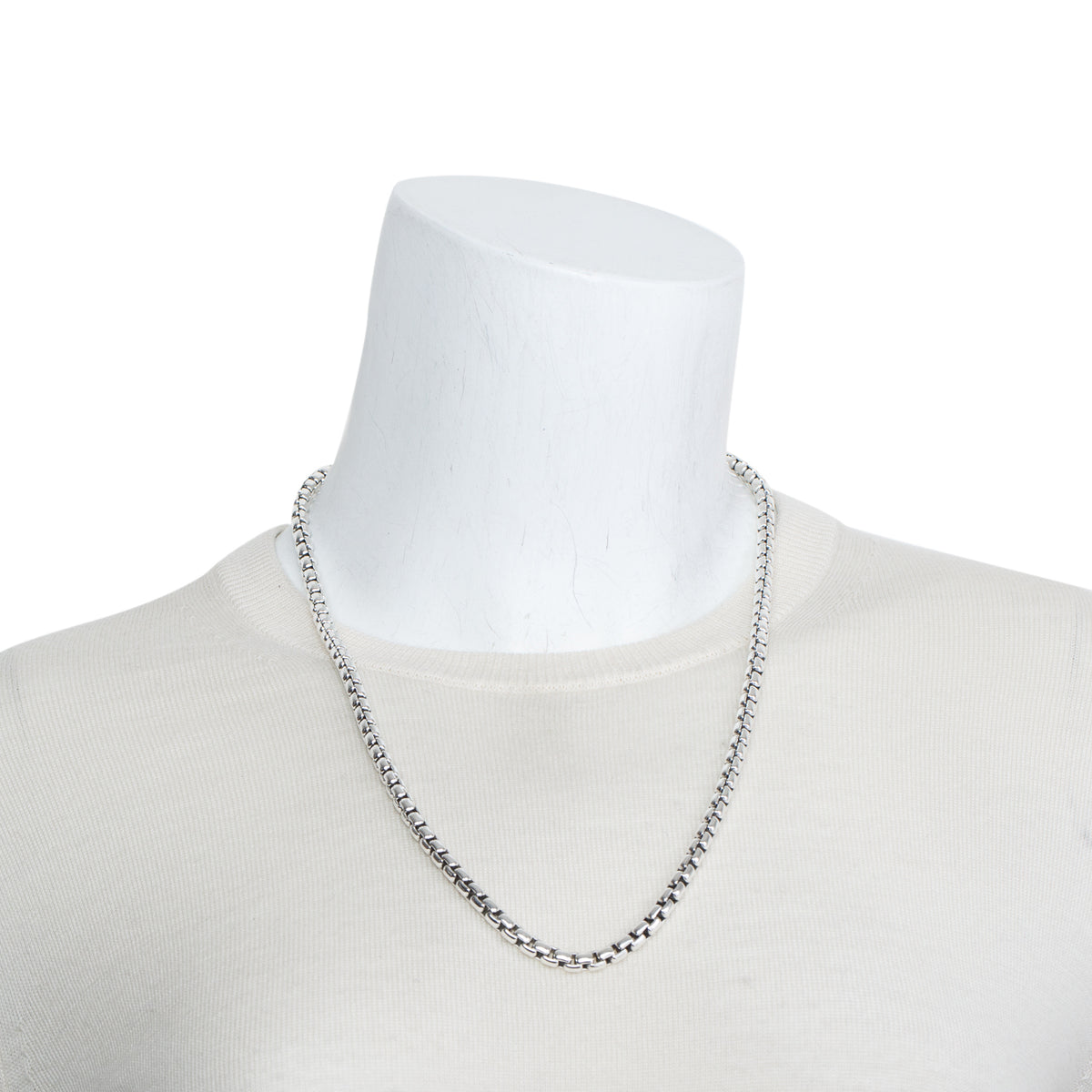 David Yurman Sterling Silver 5.2 MM Box Chain Necklace