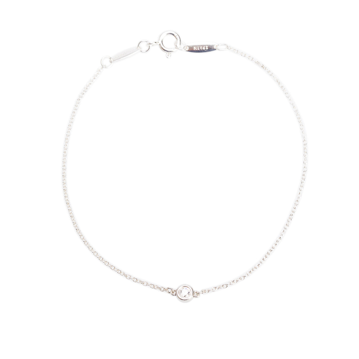 Tiffany & Co. Elsa Peretti Sterling Silver Diamonds by the Yard Bracelet