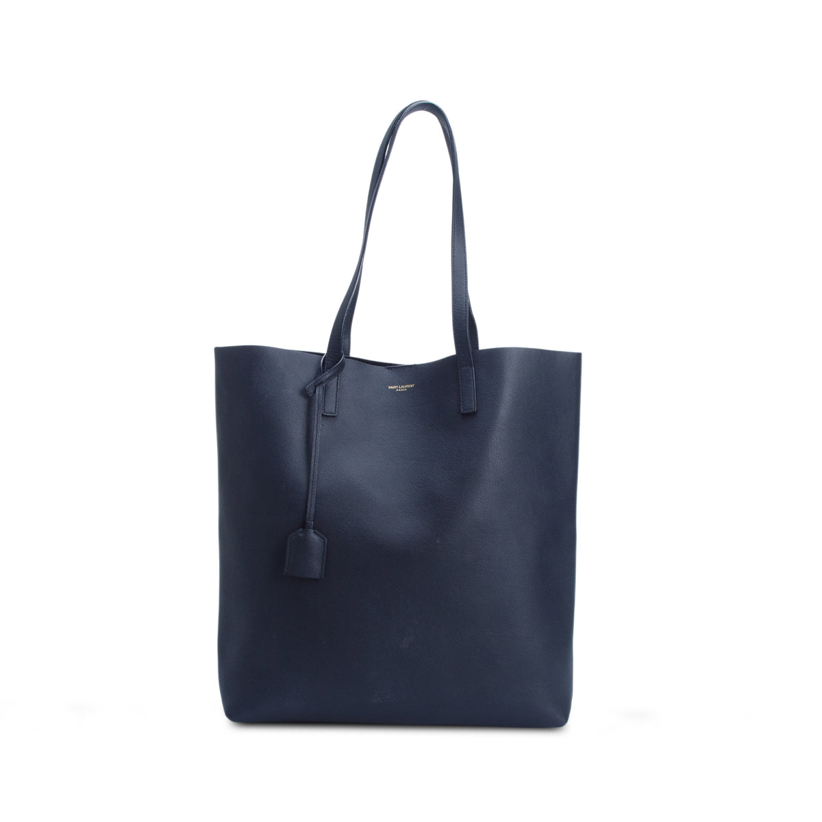 Saint Laurent Black Calfskin North-South Shopping Tote w/ Pouch