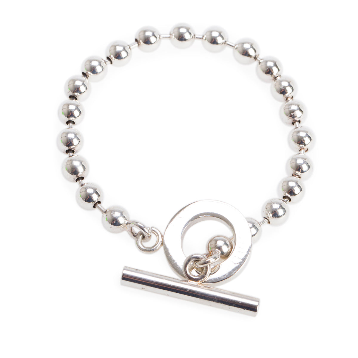 Gucci Sterling Silver Boule Chain Toggle Bracelet