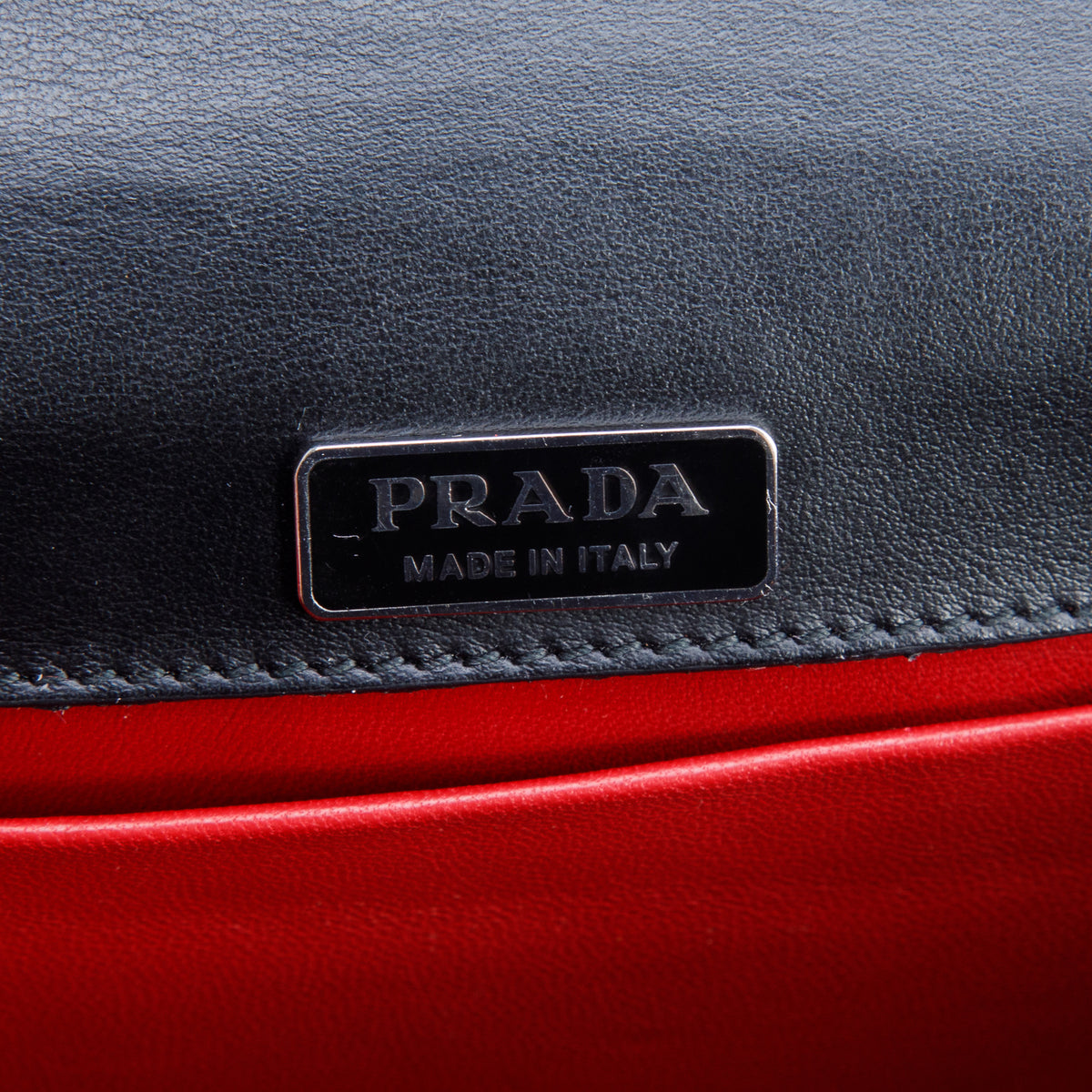 Prada Black Spazzolato Calfskin Cahier Bag w/ Straps