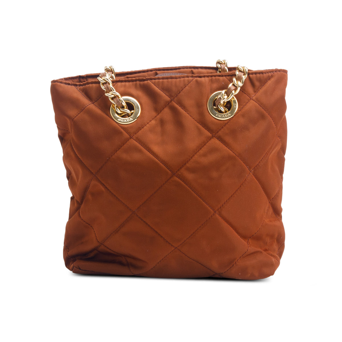 Prada Brown Tessuto Impuntu Quilted Tote w/ Authenticity Card