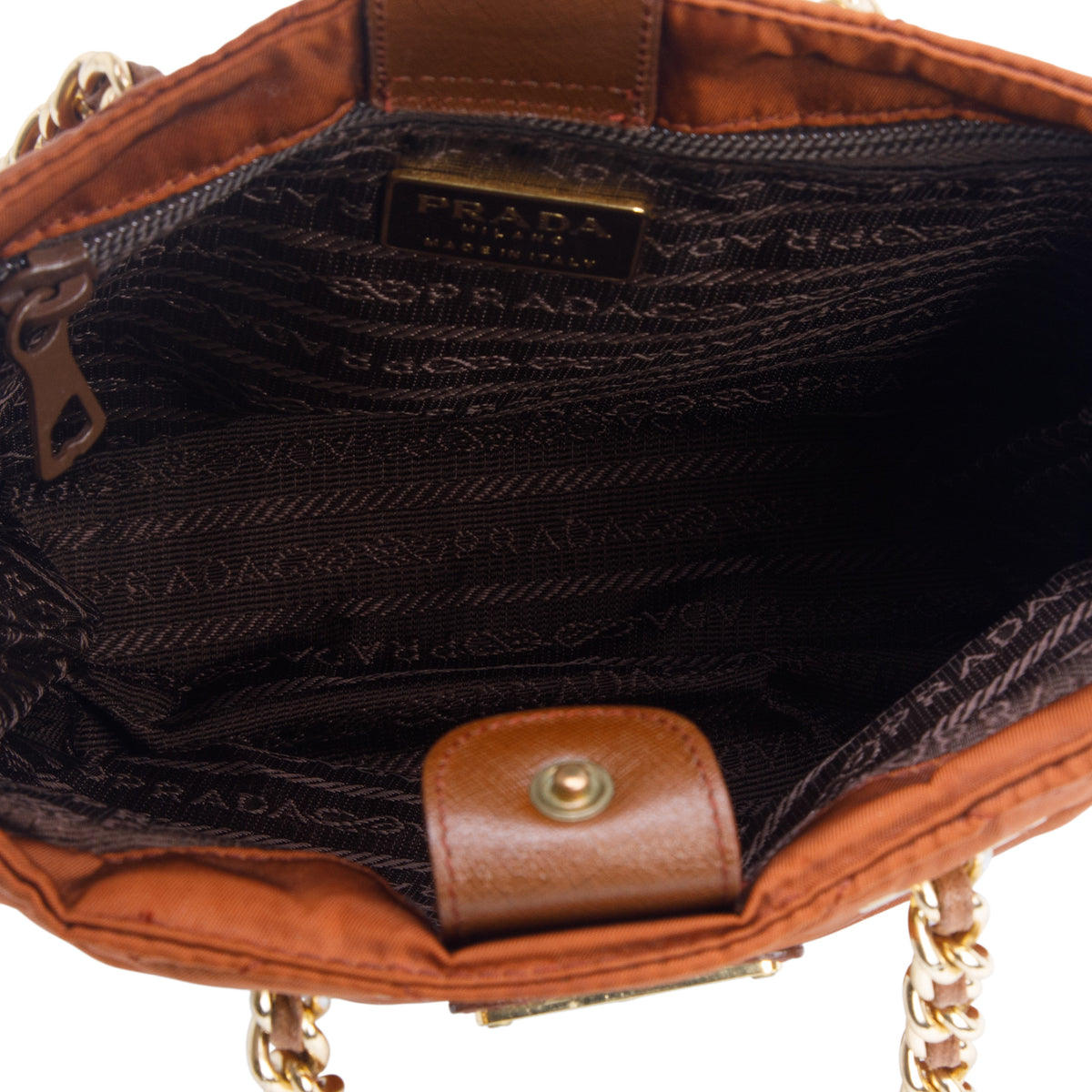 Prada Brown Tessuto Impuntu Quilted Tote w/ Authenticity Card