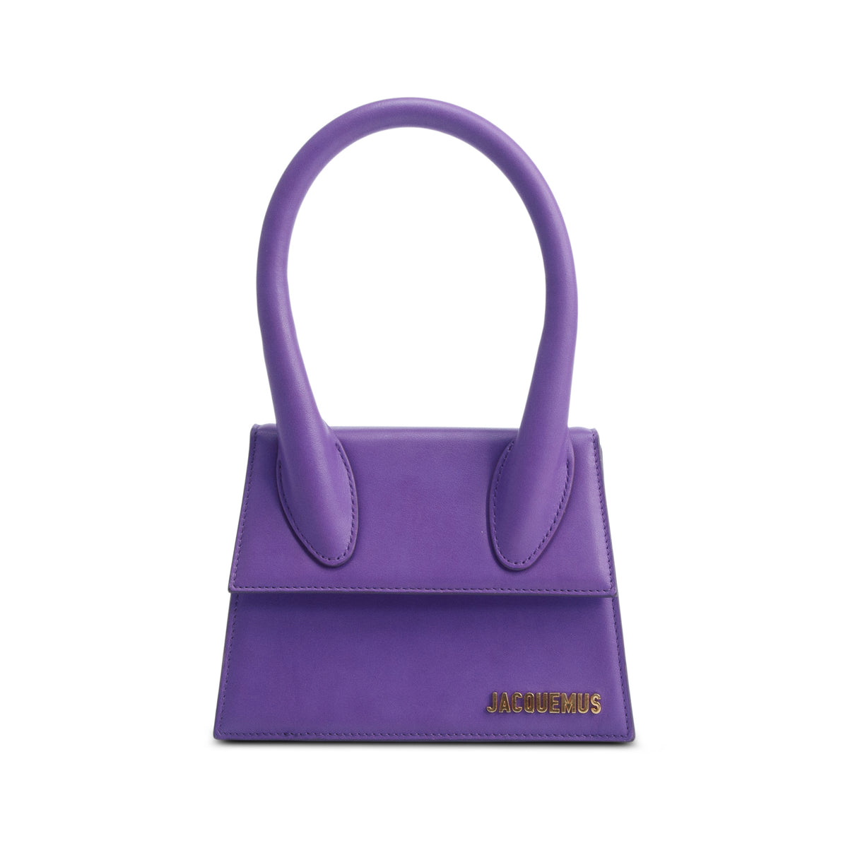 Jacquemus Purple Medium Signature Leather Le Chiquito Handle Bag w/ Strap