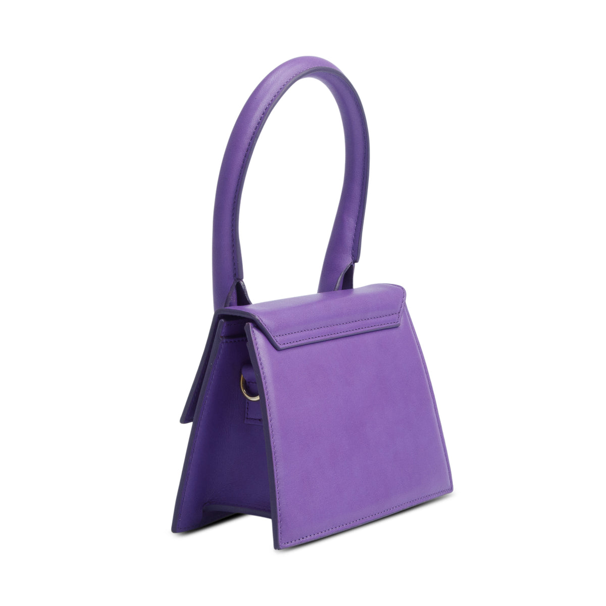 Jacquemus Purple Medium Signature Leather Le Chiquito Handle Bag w/ Strap