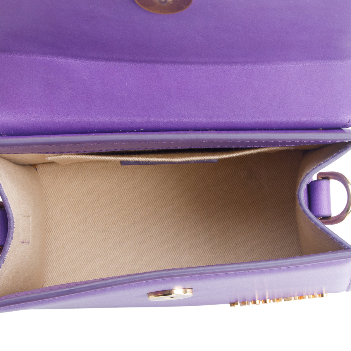 Jacquemus Purple Medium Signature Leather Le Chiquito Handle Bag w/ Strap