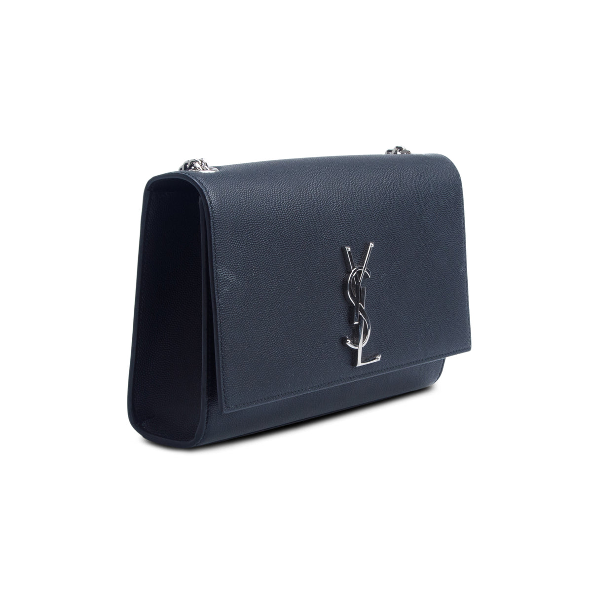 Saint Laurent 2021 Black Grain De Poudre Medium Kate Bag