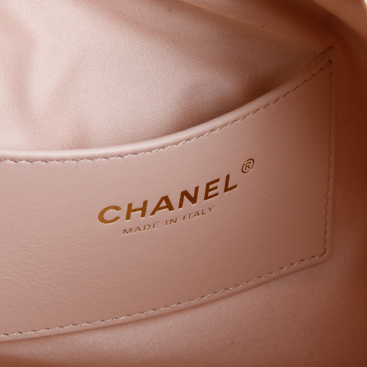 Chanel Pink Metallic Caviar Quilted Small Chanel 25 Handbag