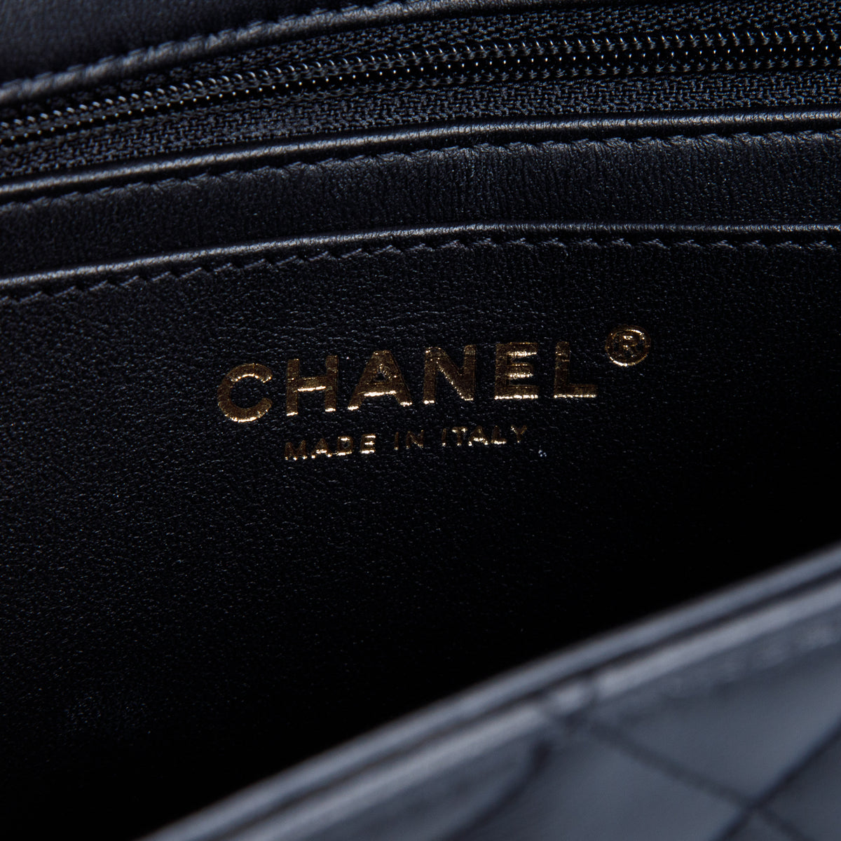 Chanel Black Lambskin Quilted Mini Top Handle Rectangular Flap