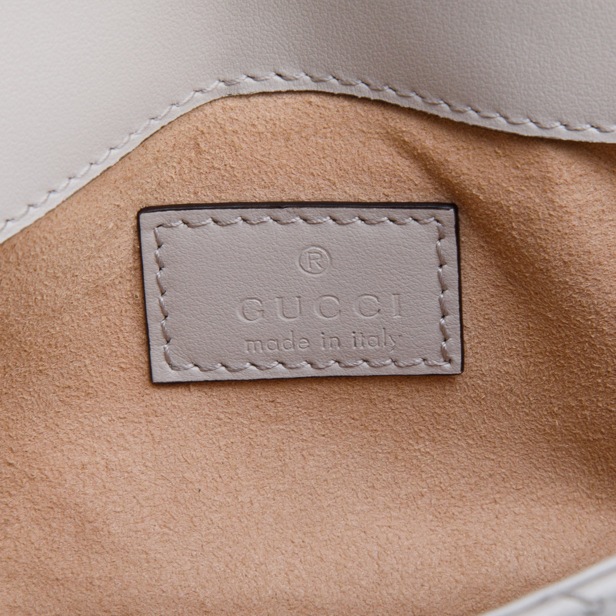 Gucci Grey GG Marmont Matelasse Leather Super Mini Bag w/ Box