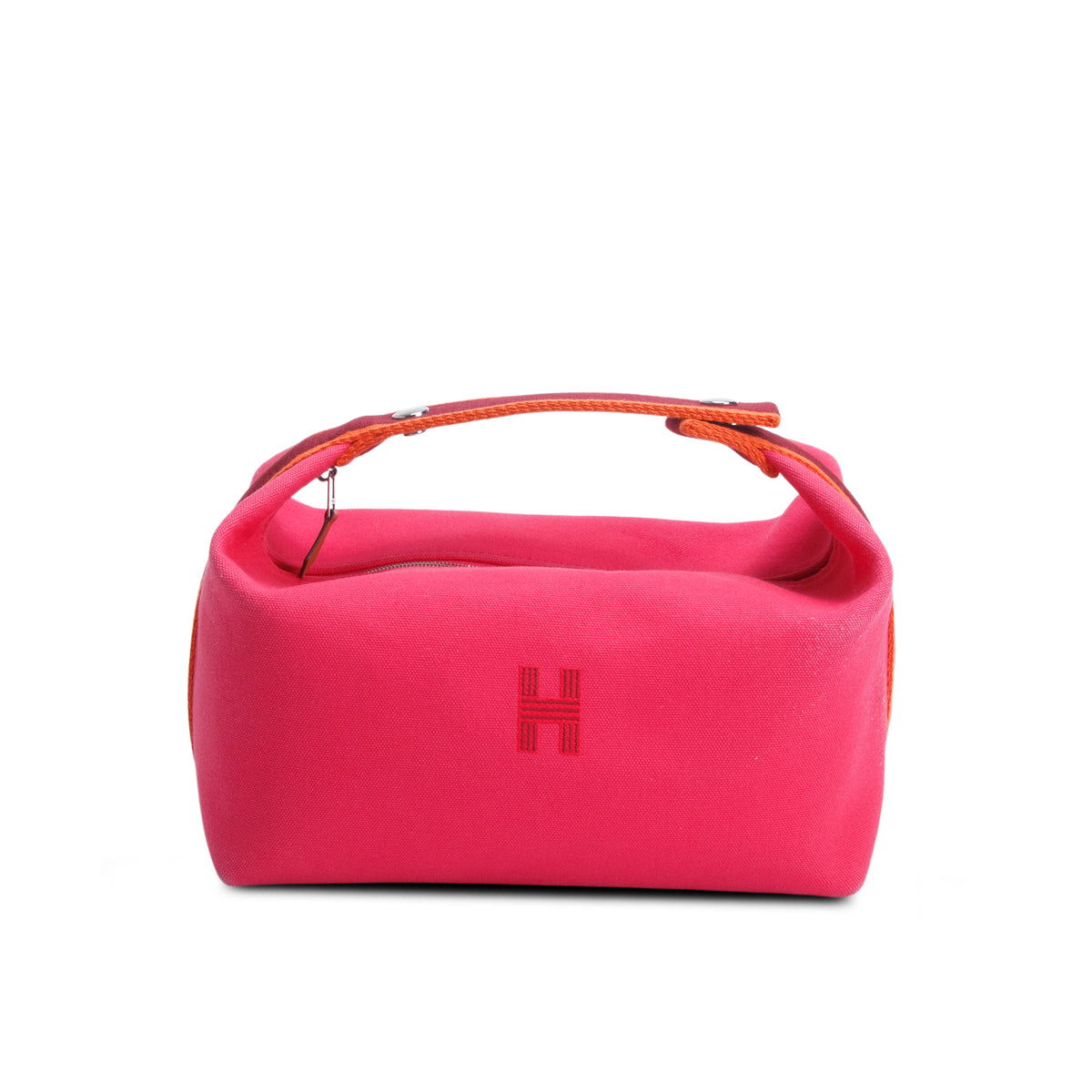 Hermes Hibiscus Canvas Large Bride-A-Brac Pouch