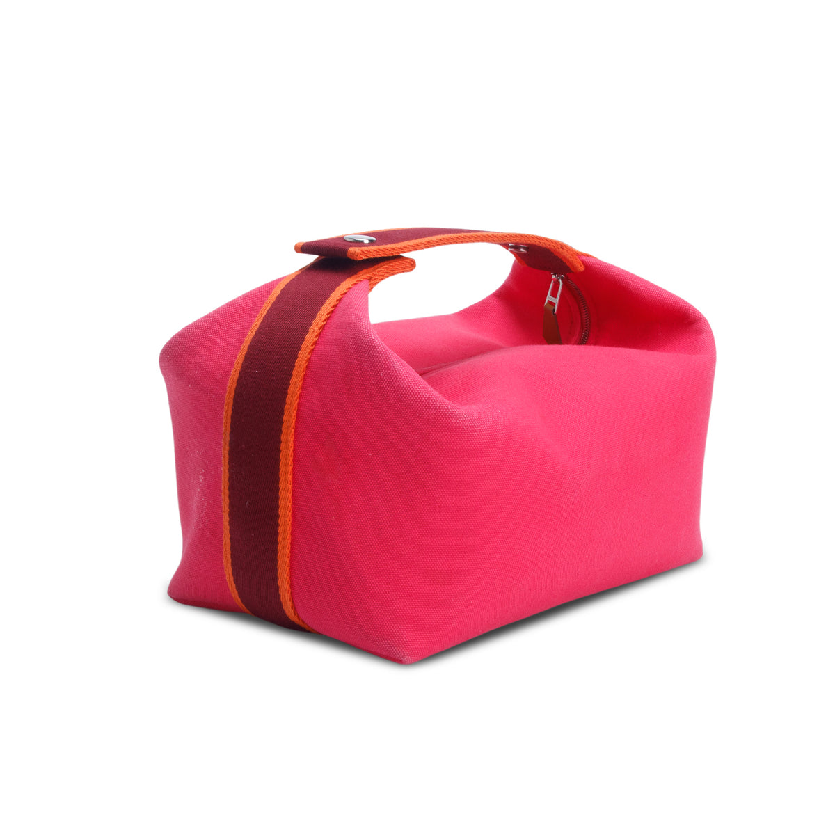 Hermes Hibiscus Canvas Large Bride-A-Brac Pouch