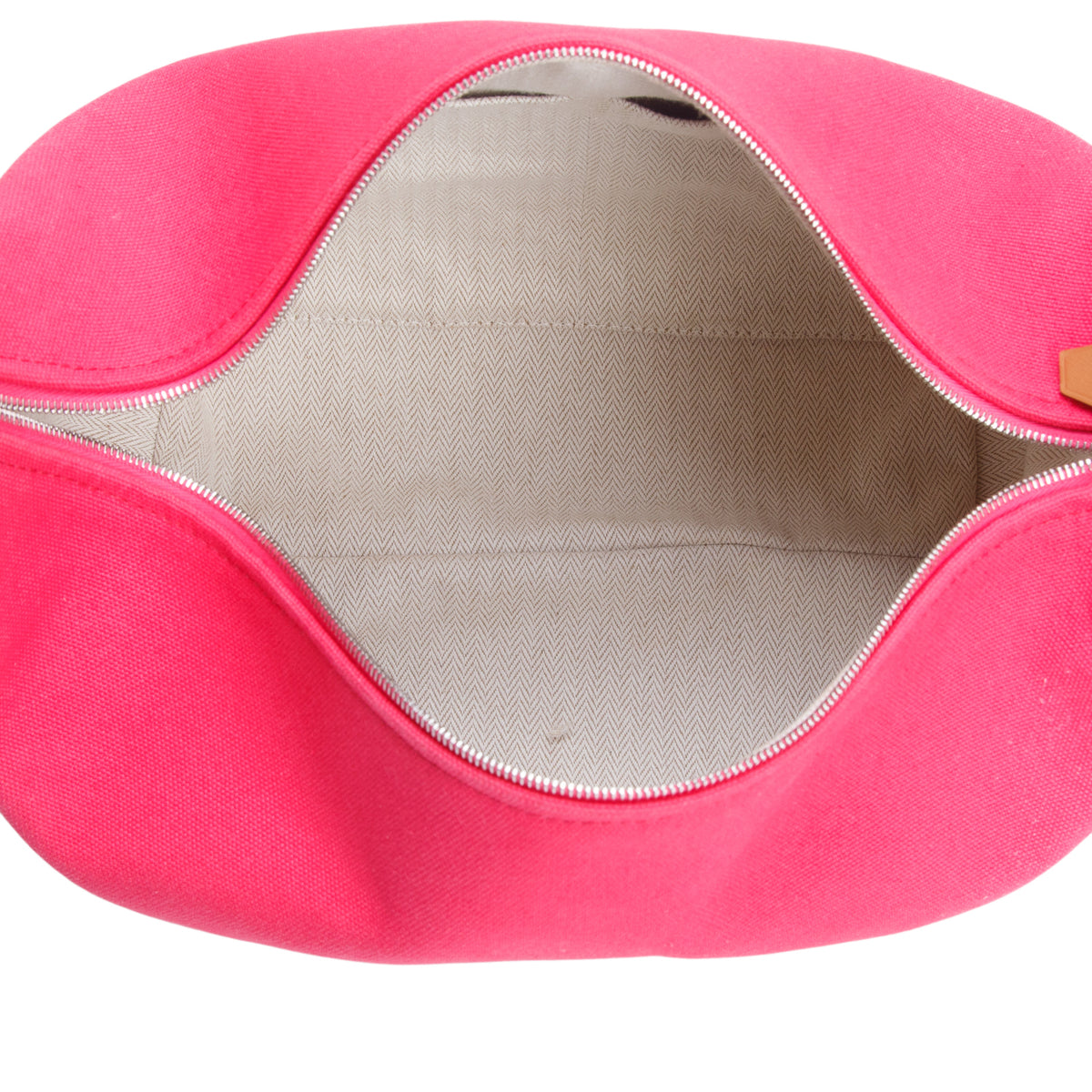 Hermes Hibiscus Canvas Large Bride-A-Brac Pouch