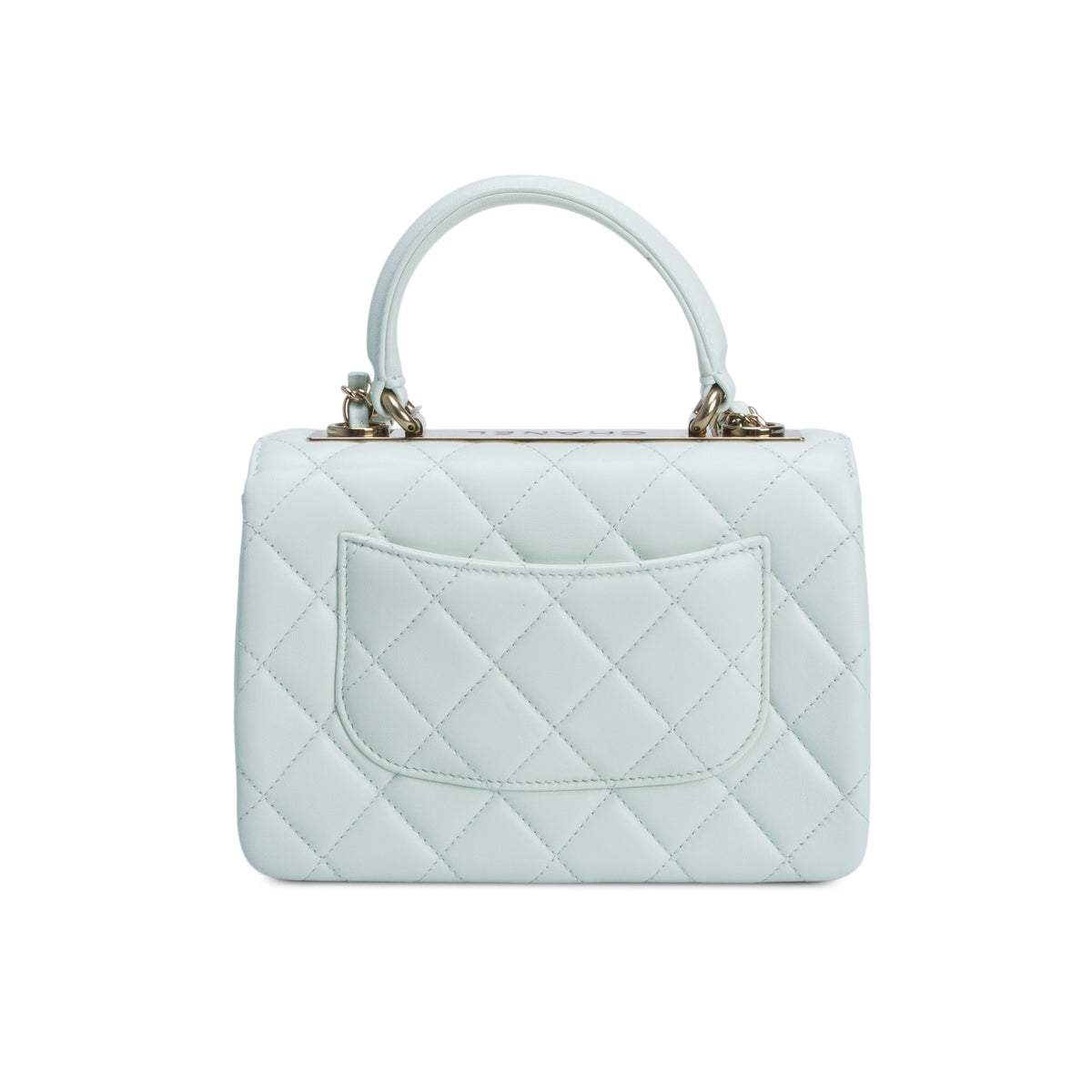 Chanel Green Quilted Lambskin Trendy CC Mini Top Handle Flap Bag