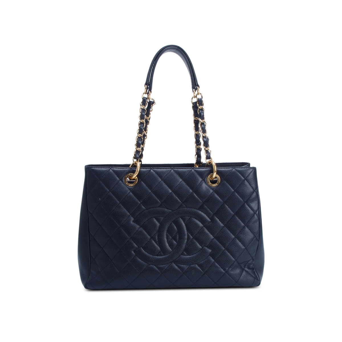 Chanel Black Caviar Leather Grand Shopping Tote (GST) w/ Authenticity Card & Receipt