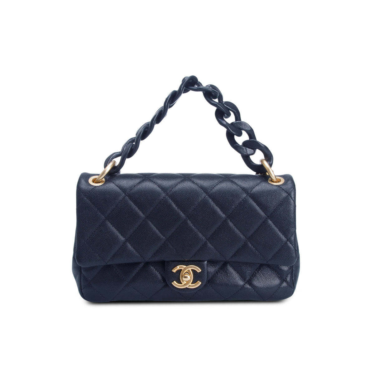 Chanel Black Quilted Caviar Funky Match Medium Flap