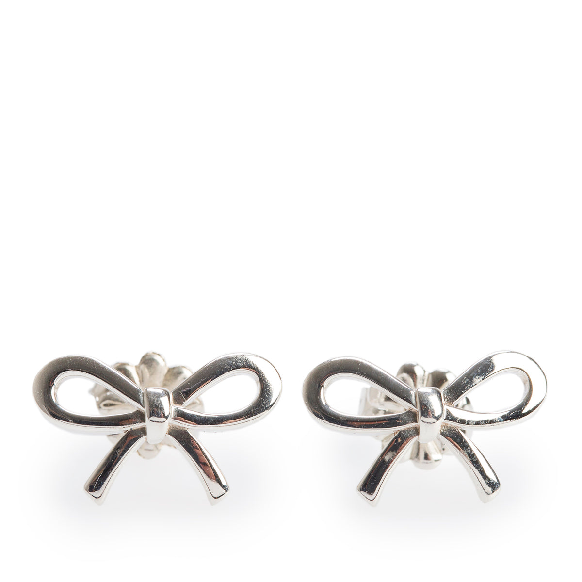 Tiffany & Co. Sterling Silver Mini Bow Earrings
