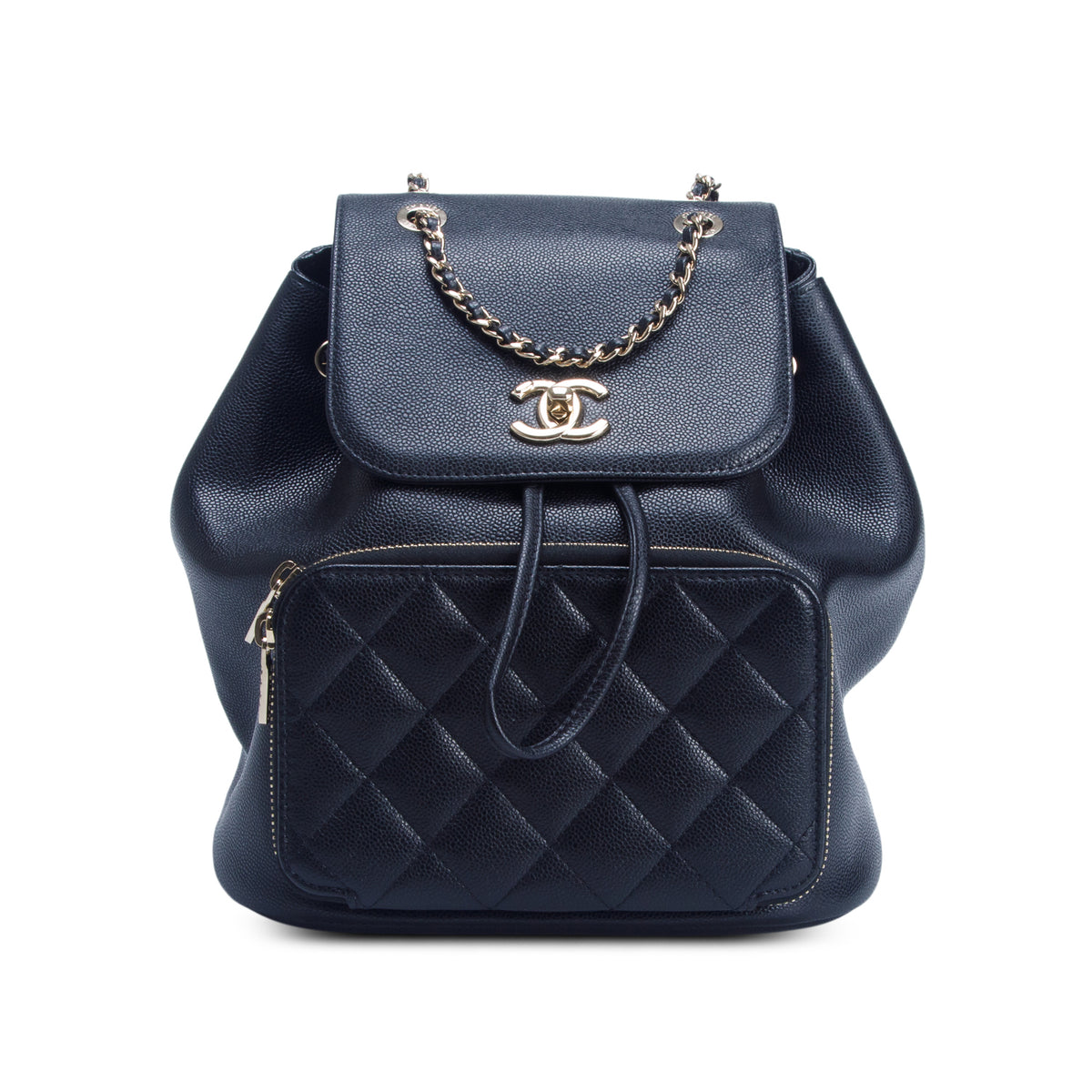 Chanel Black Caviar Quilted Business Affinity Backpack