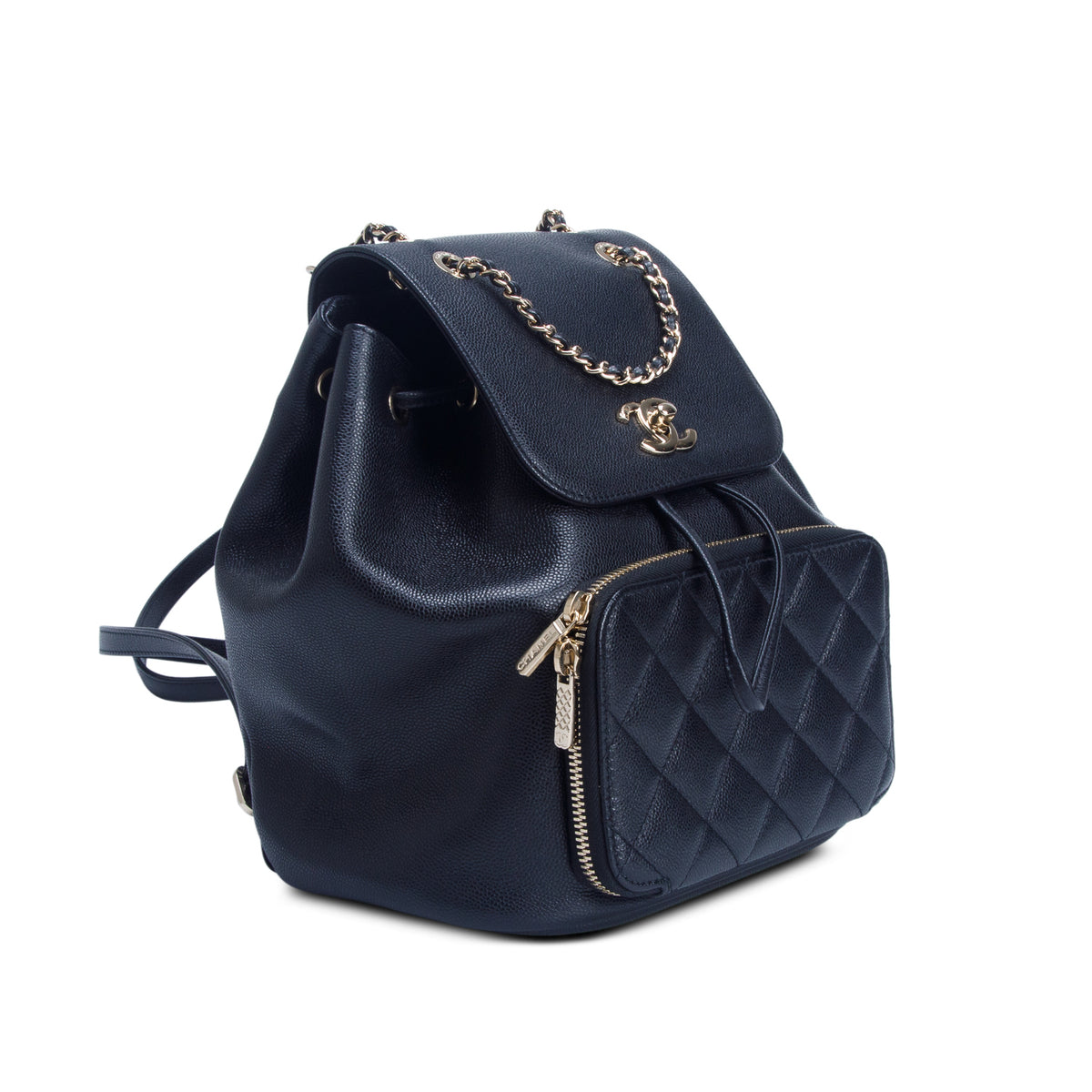 Chanel Black Caviar Quilted Business Affinity Backpack