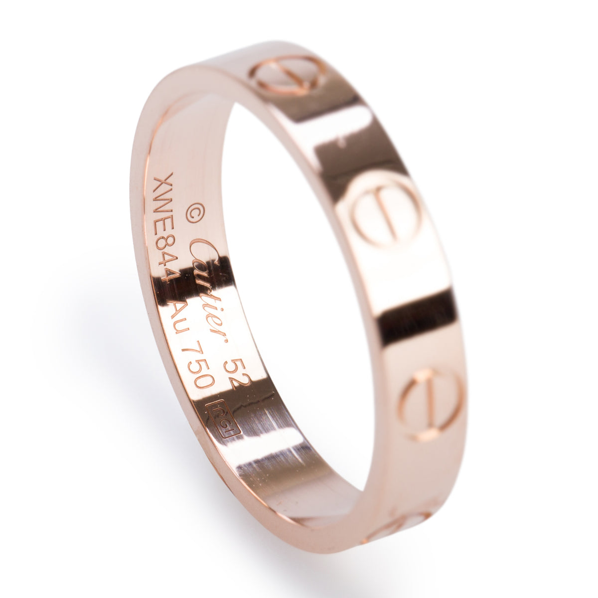 Cartier 2024 18k Rose Gold 3.6 MM Love Wedding Band Ring, Size 52 6 w/ Box & Certificate