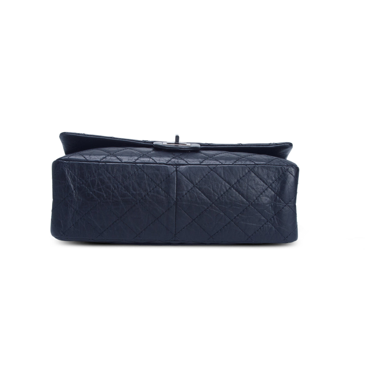 Chanel Black Aged Calfskin Quilted 2.55 Reissue 226 Flap w/ Authenticity Card
