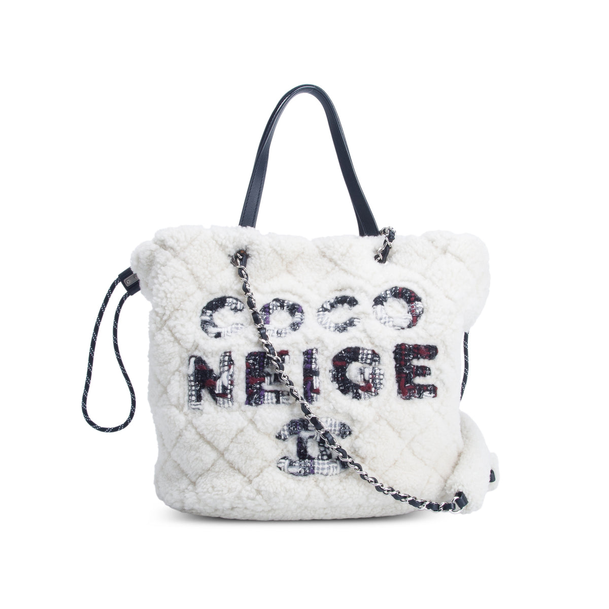 Chanel Cream Shearling Coco Neige Tote
