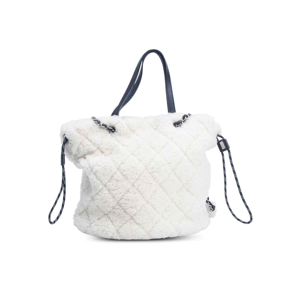 Chanel Cream Shearling Coco Neige Tote