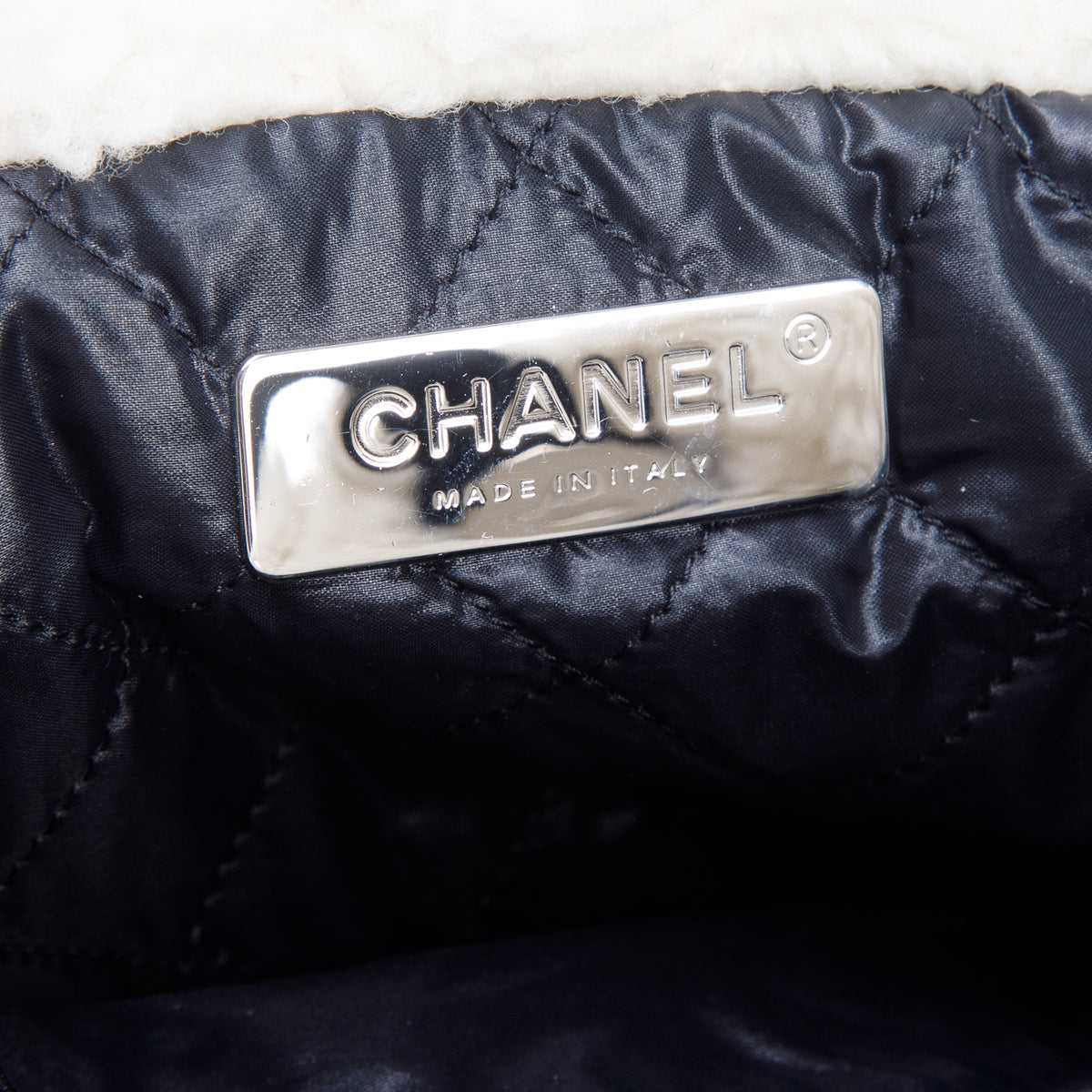 Chanel Cream Shearling Coco Neige Tote