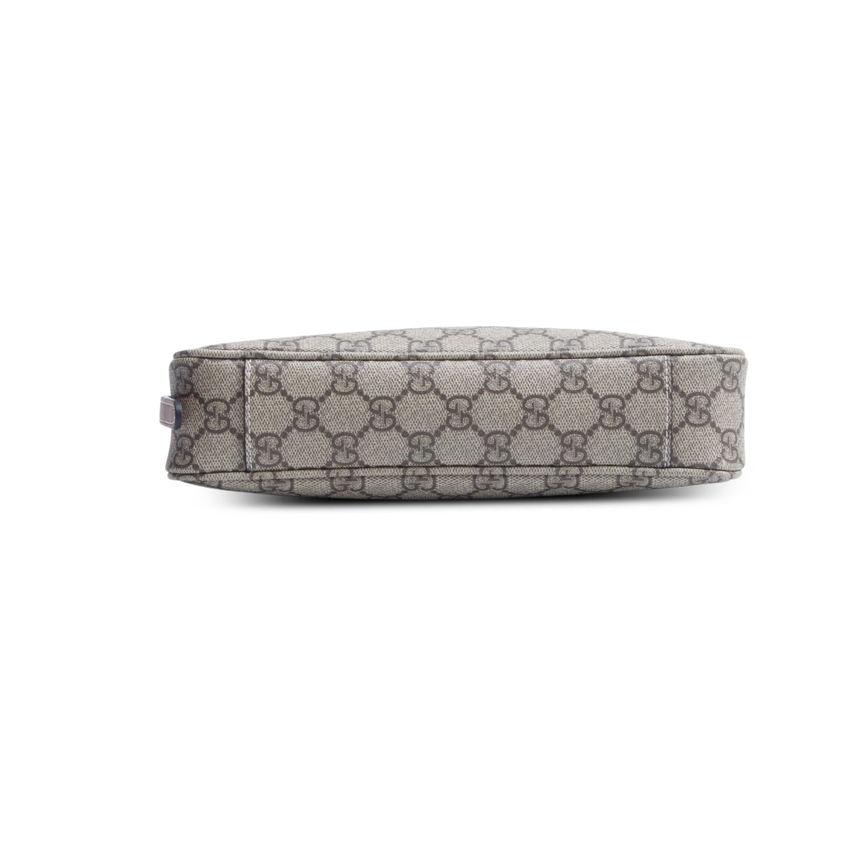 Gucci GG Supreme Monogram Textured Calfskin Small Emblem Shoulder Bag w/ Box & Straps