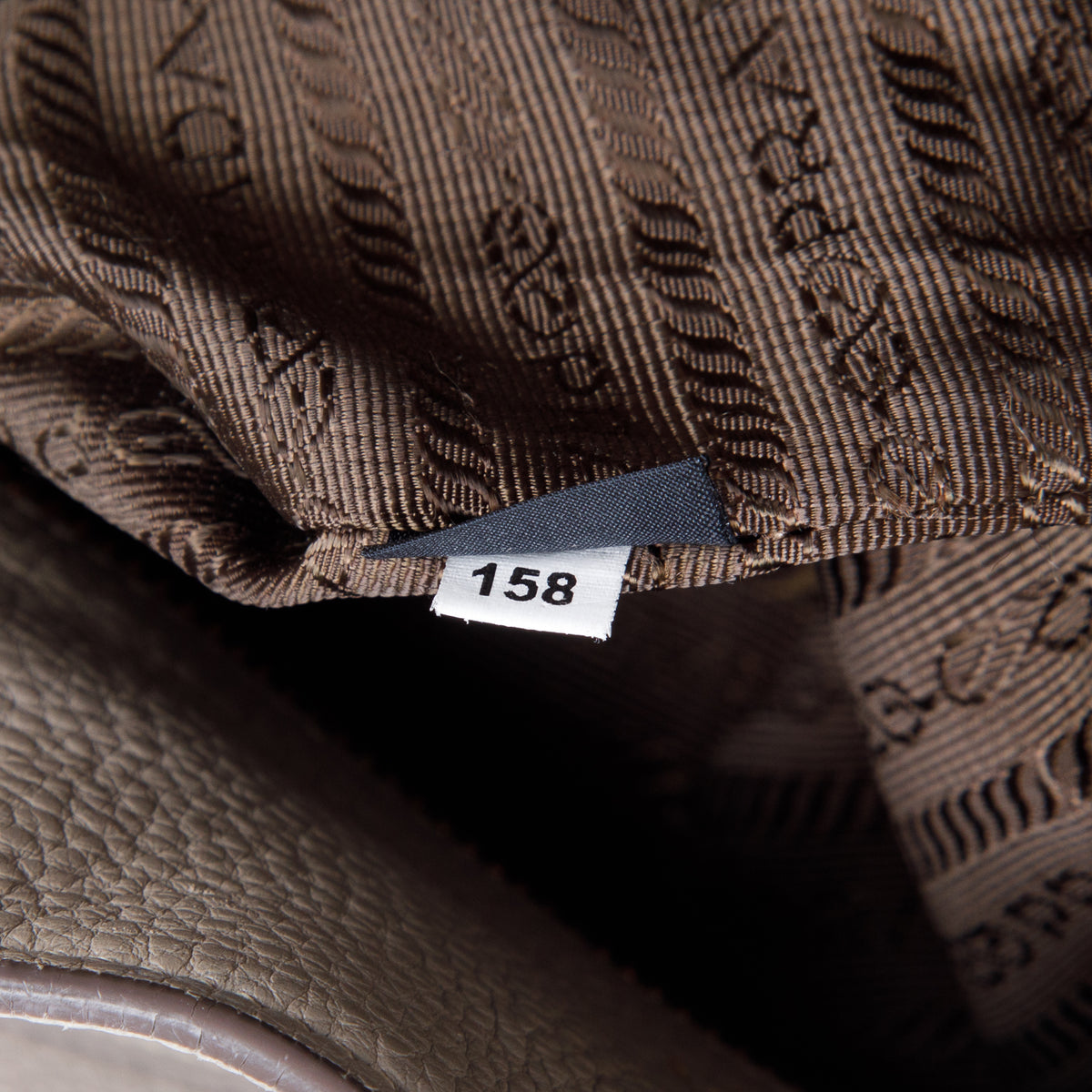 Prada Taupe Vitello Daino Leather Pocket Zip Tote w/ Strap
