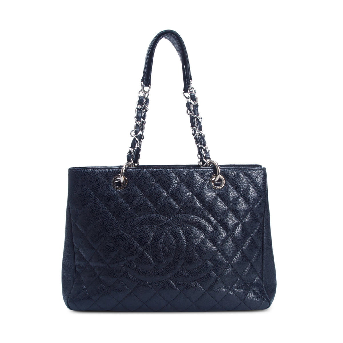 Chanel Black Caviar Leather Grand Shopping Tote (GST) w/ Authenticity Card