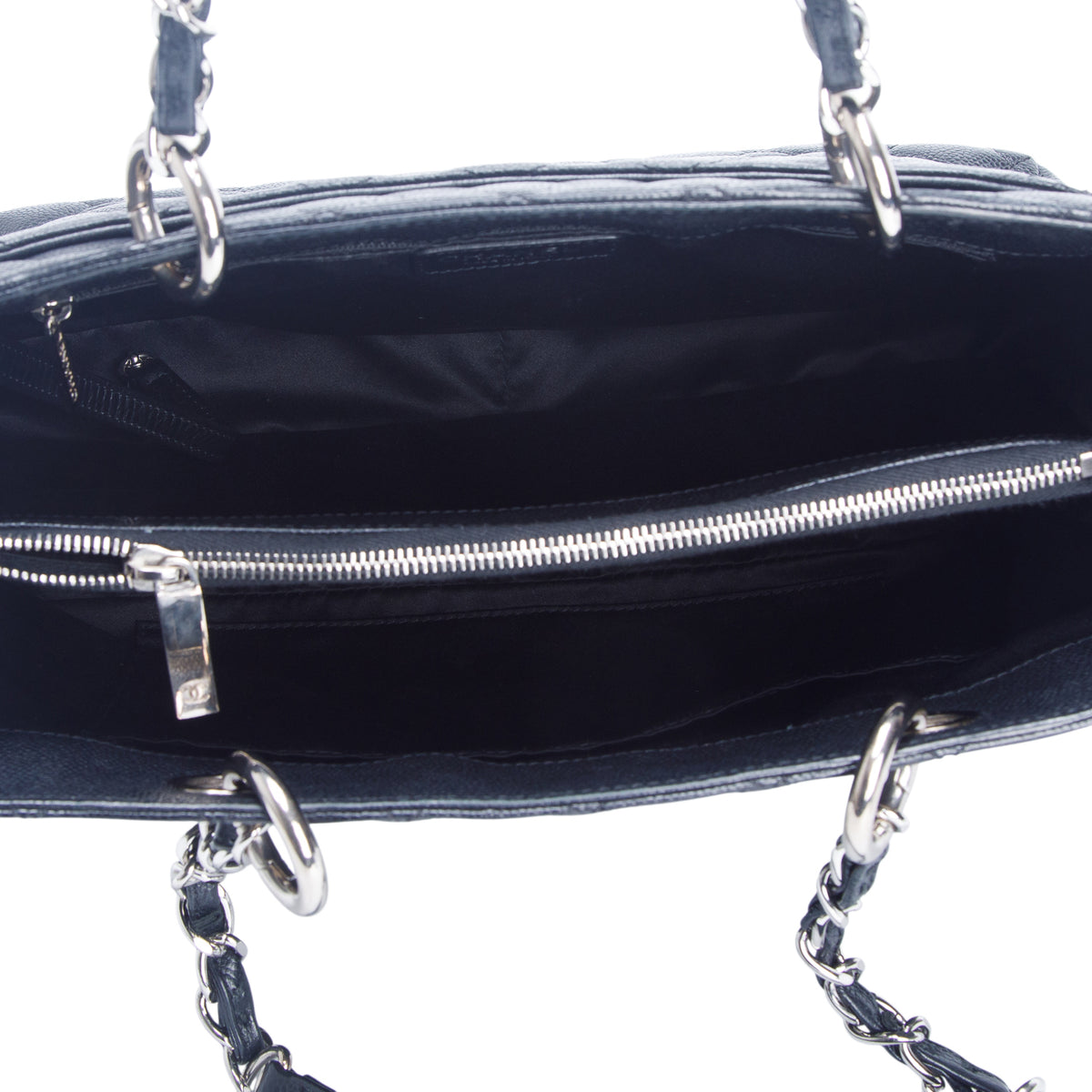 Chanel Black Caviar Leather Grand Shopping Tote (GST) w/ Authenticity Card