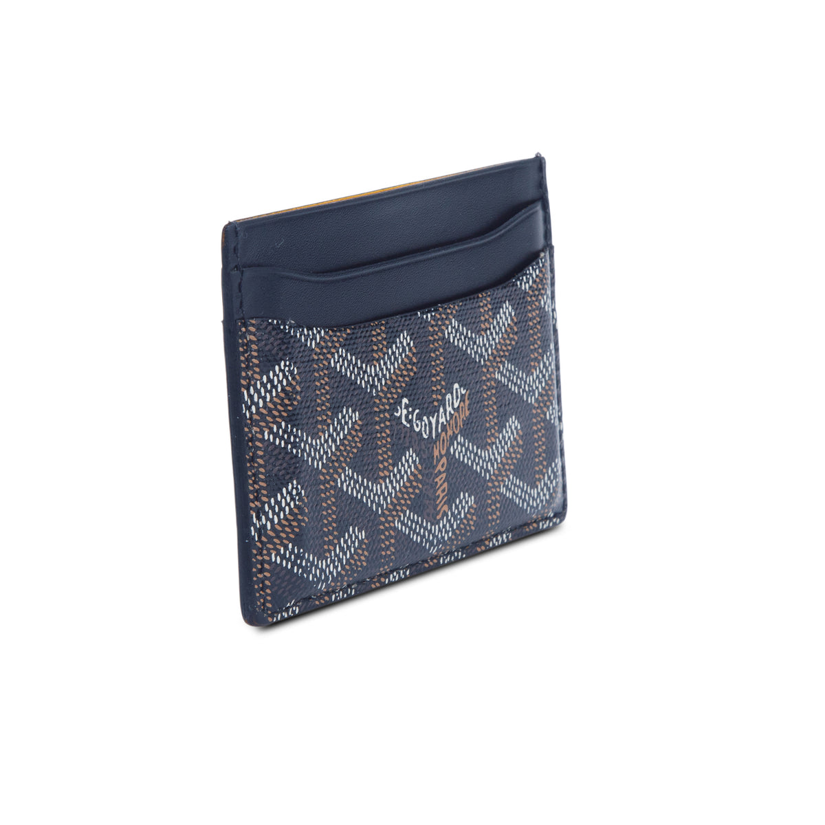 Goyard Black Leather & Coated Canvas Saint Sulpice Card Holder