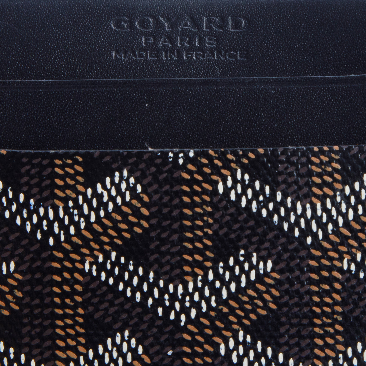 Goyard Black Leather & Coated Canvas Saint Sulpice Card Holder