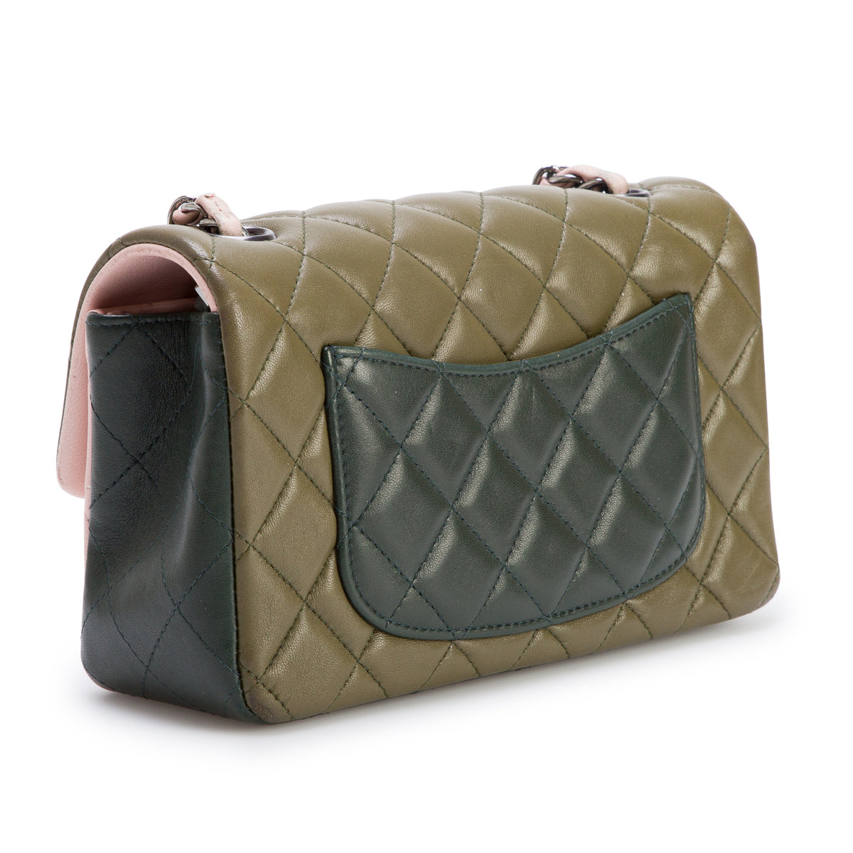 Chanel Tri-Color Lambskin Quilted Mini Rectangular Flap Bag w/ Box, Authenticity Card & Receipt