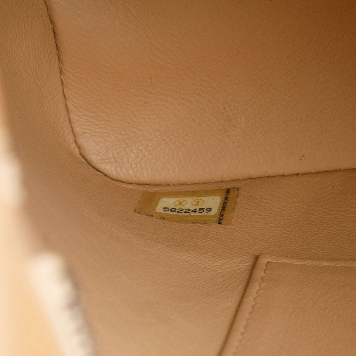 Chanel Vintage Beige Quilted Caviar Leather Medallion Tote
