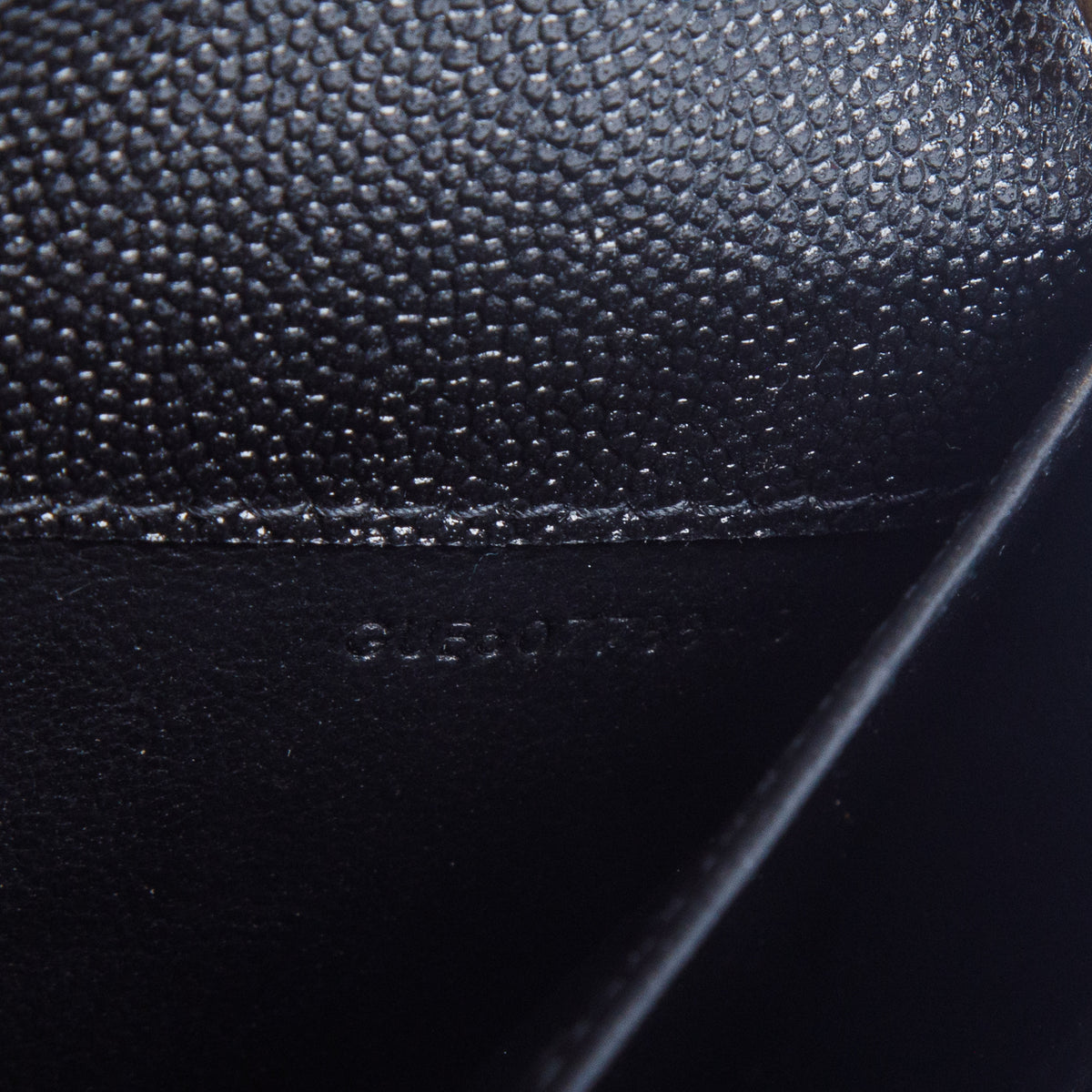 Saint Laurent 2021 Black Grain De Poudre Monogram Uptown Chain Wallet w/ Box